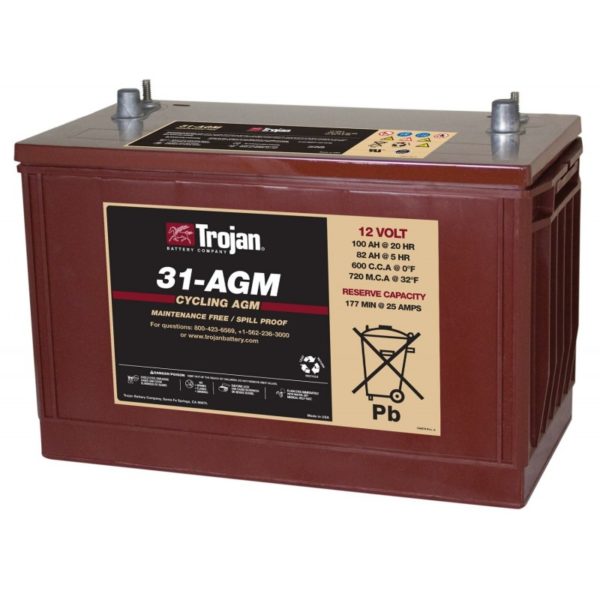 bateria agm 12v 110ah trojan ciclo profundo