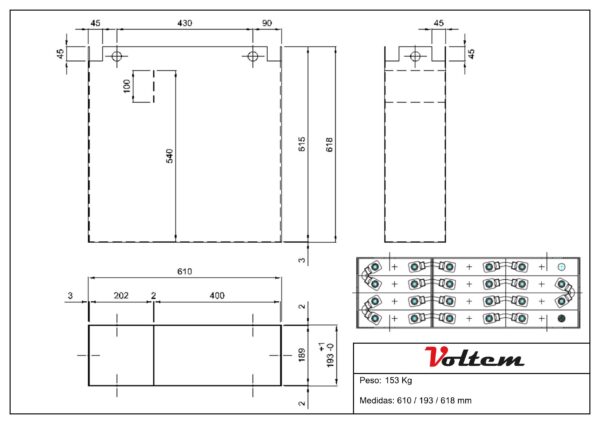 Batterie électrique pour gerbeur 24V 180Ah – Image 4