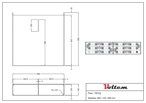 Batterie électrique pour gerbeur 24V 200Ah – Image 4